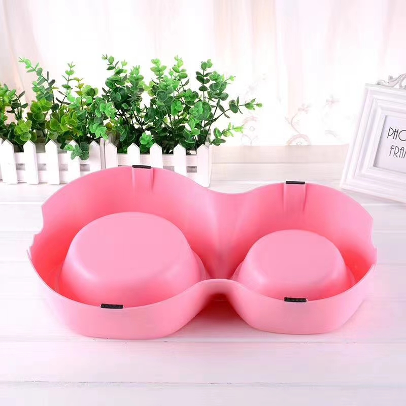 创意不锈钢宠物碗 🎉🎉🎉
可带不锈钢碗/塑料双碗
三色混，箱起发货详情3