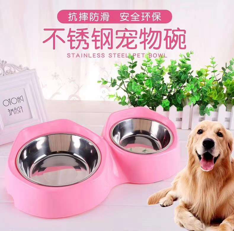 宝宝不锈钢碗/寵物用品食碗/寵物雙碗食碗产品图