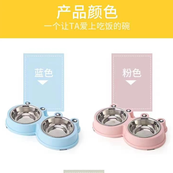 宠物青蛙双碗🎉🎉🎉
大小两个尺寸，可带不锈钢碗