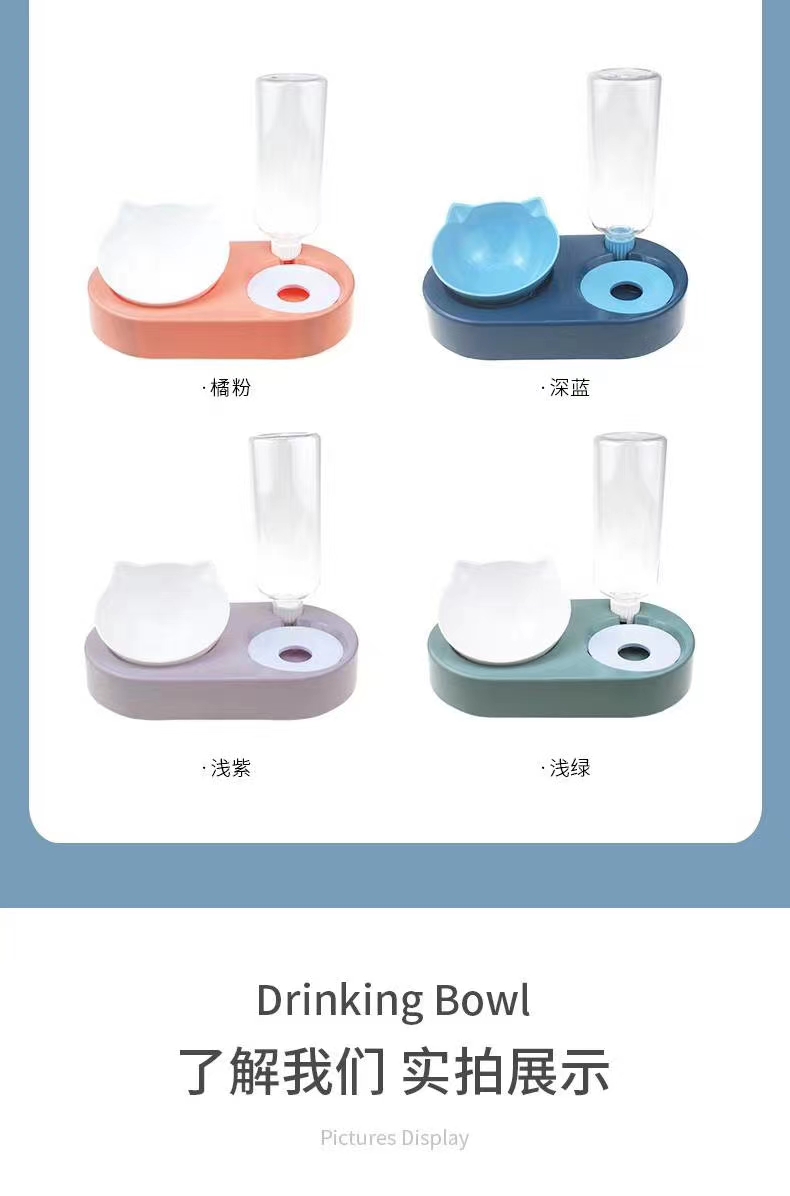 自动续水双碗/寵物续水双碗/狗貓续水双碗细节图
