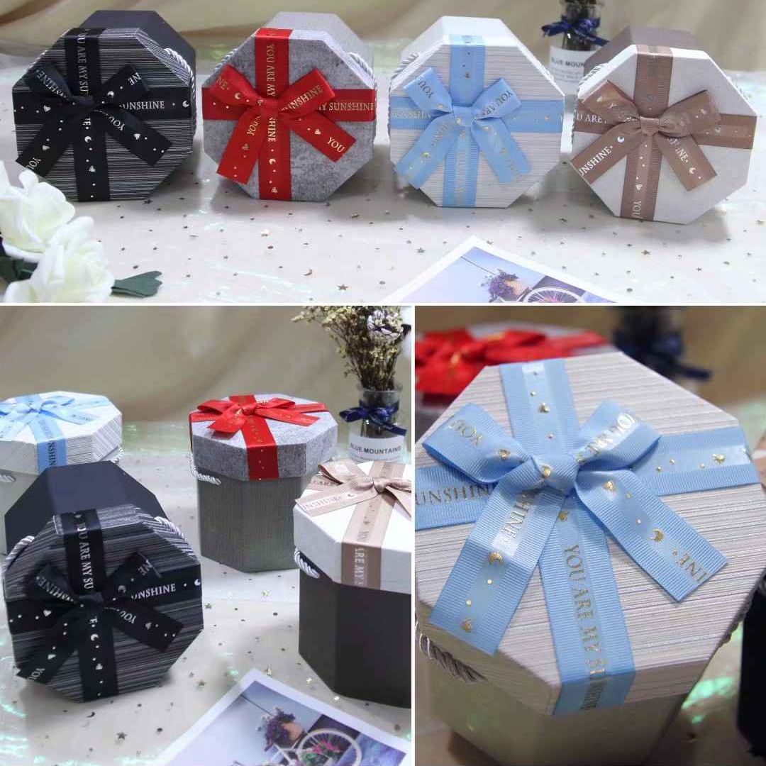 Christmas apple box, octagonal box, irregular-shaped box, wedding candy box
