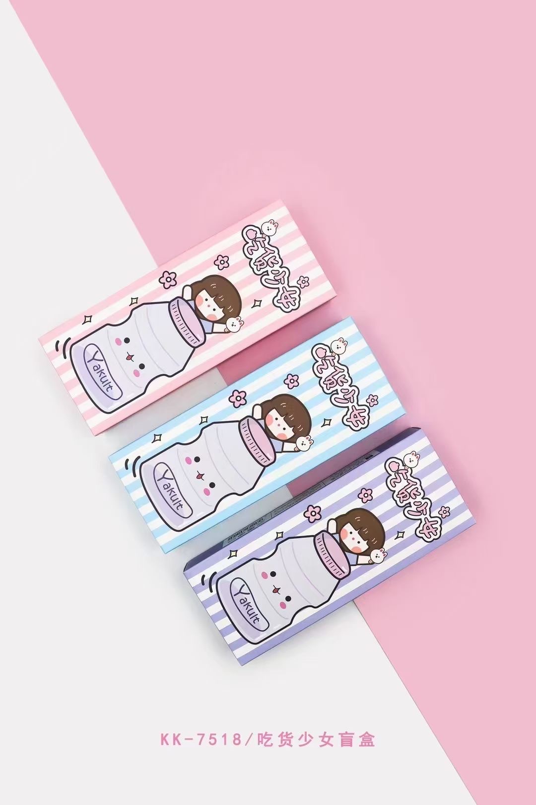 可奇吃货少女盲盒白底实物图