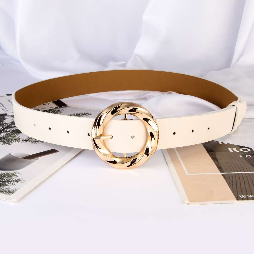 2021 New Fashion Big Buckle Belt Ladies Casual Fashion With Inch Shirt Jeans Simple Generous Belt Manufacturers Direct Spot Specification drawing
