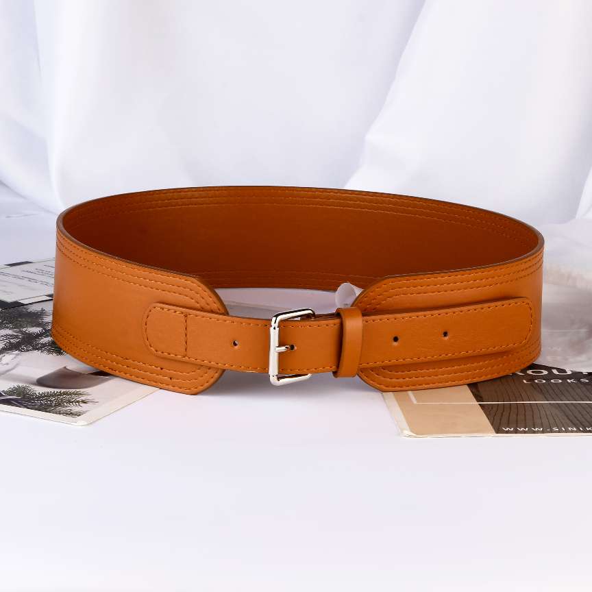 2021 New Waist Belt Crocodile Pattern Fashion Ladies Belt Wide Waist Cover Specification drawing
