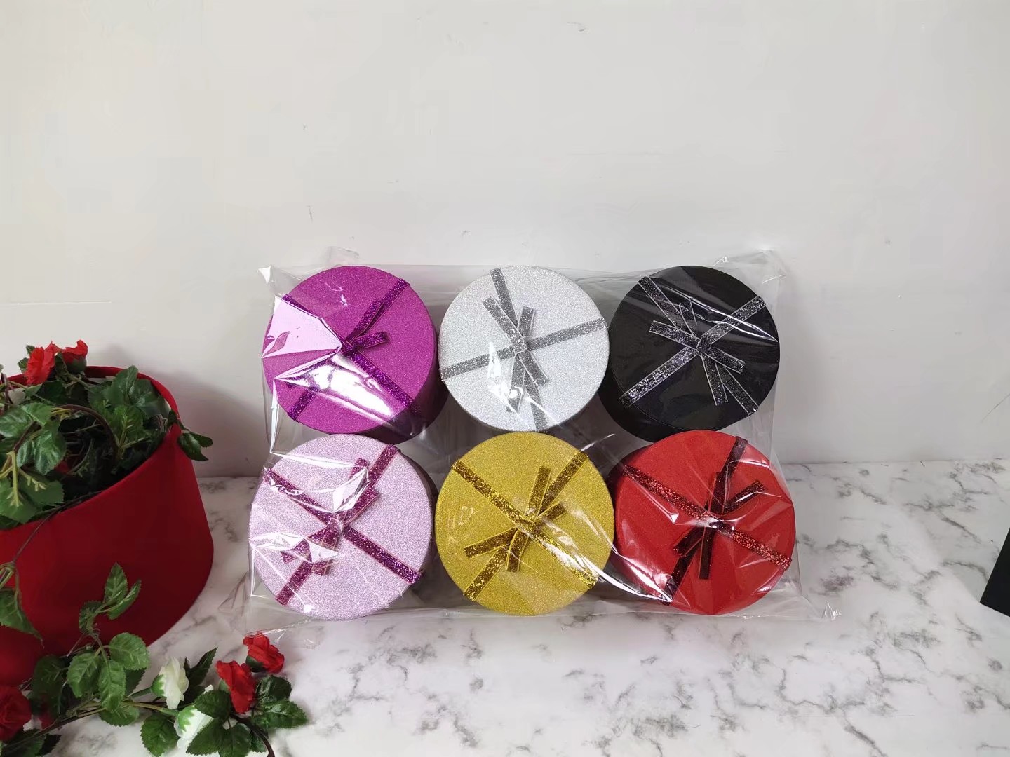 Gold onion paper single round box Christmas apple box jewelry packaging box detail image 6