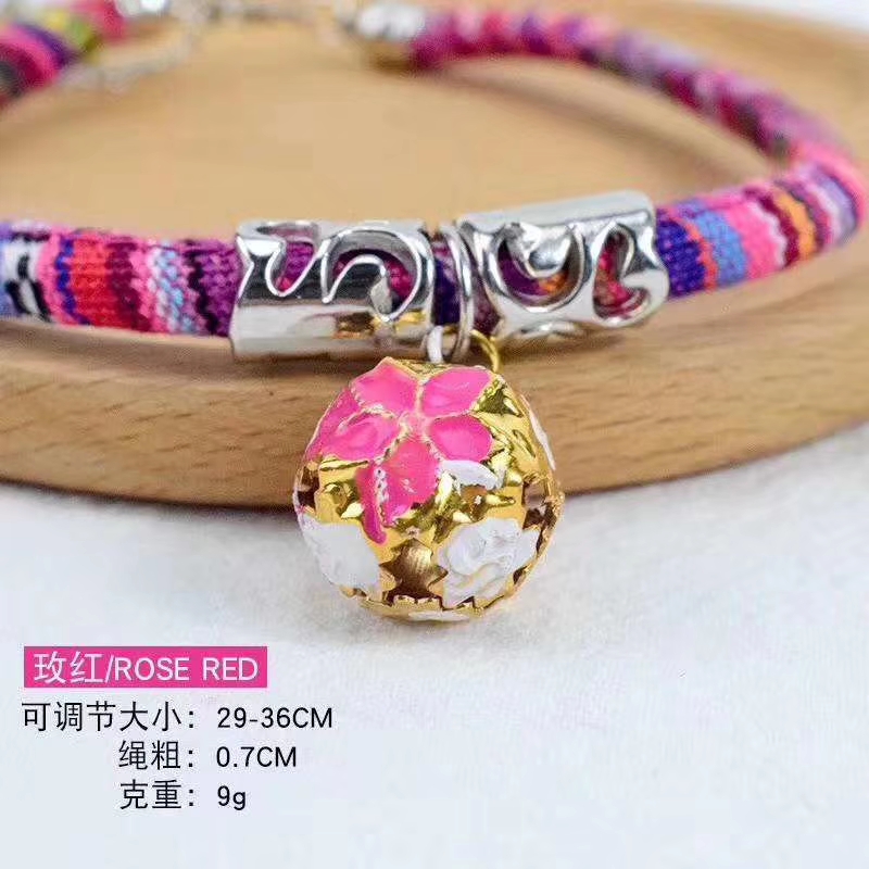 猫狗通用项圈/寵物通用项圈/花式通用项圈白底实物图