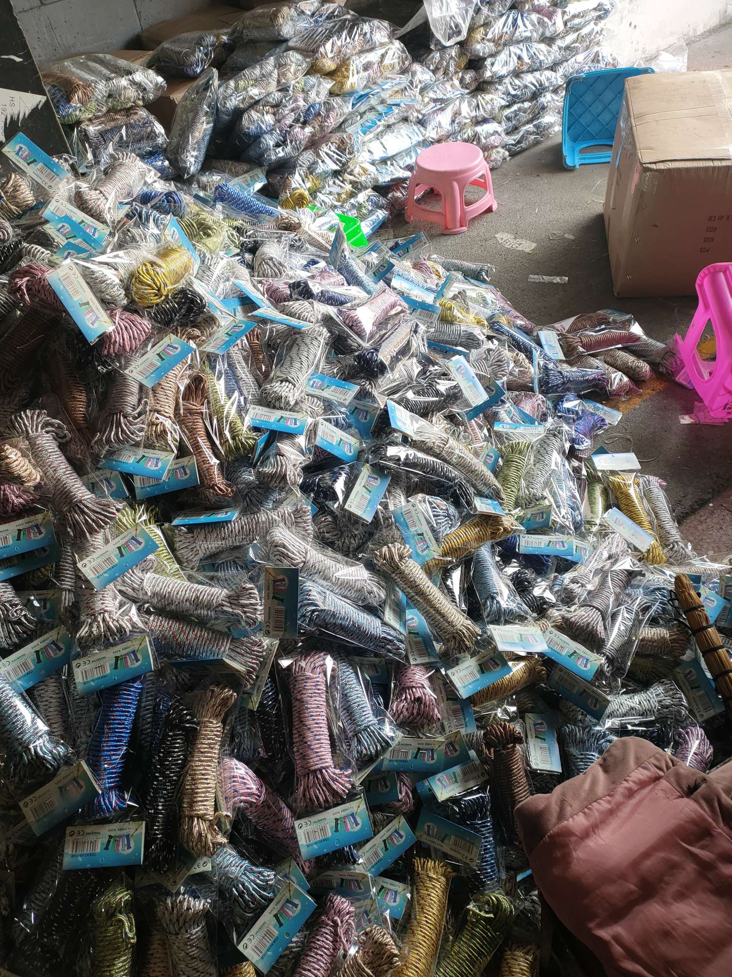 晾衣绳，尼龙绳细节图