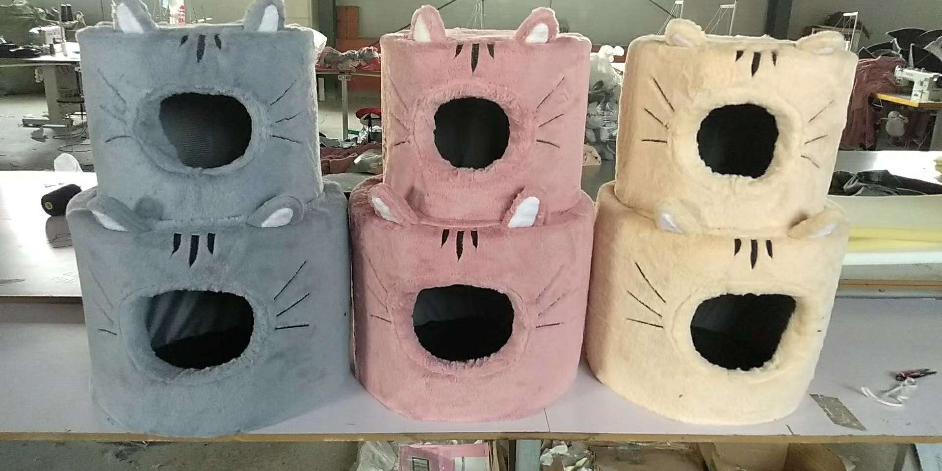 布料猫脸谱窝/宠物用品窝窝/宠物小兔绒窝产品图