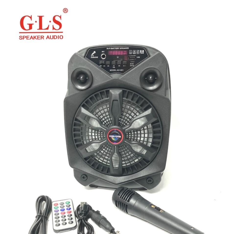 AO-601广场舞拉杆音箱户外大功率蓝牙音箱6.5寸舞台移动电瓶箱。