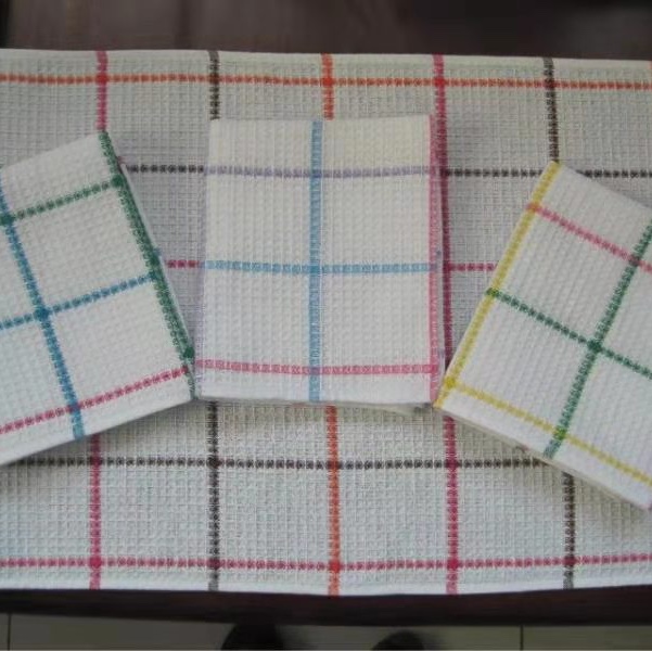 俏妹日用品纯棉21股三色格3864图