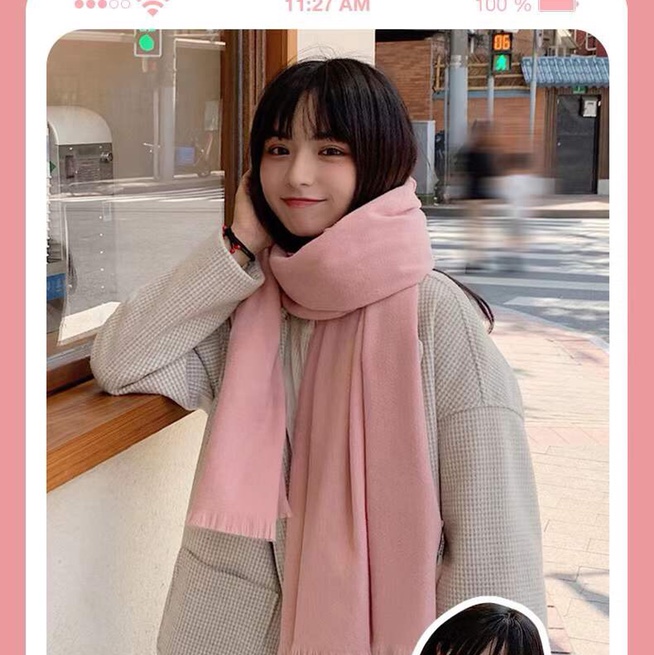 South Korea's New Autumn And Winter Solid Color Imitation Cashmere Scarf