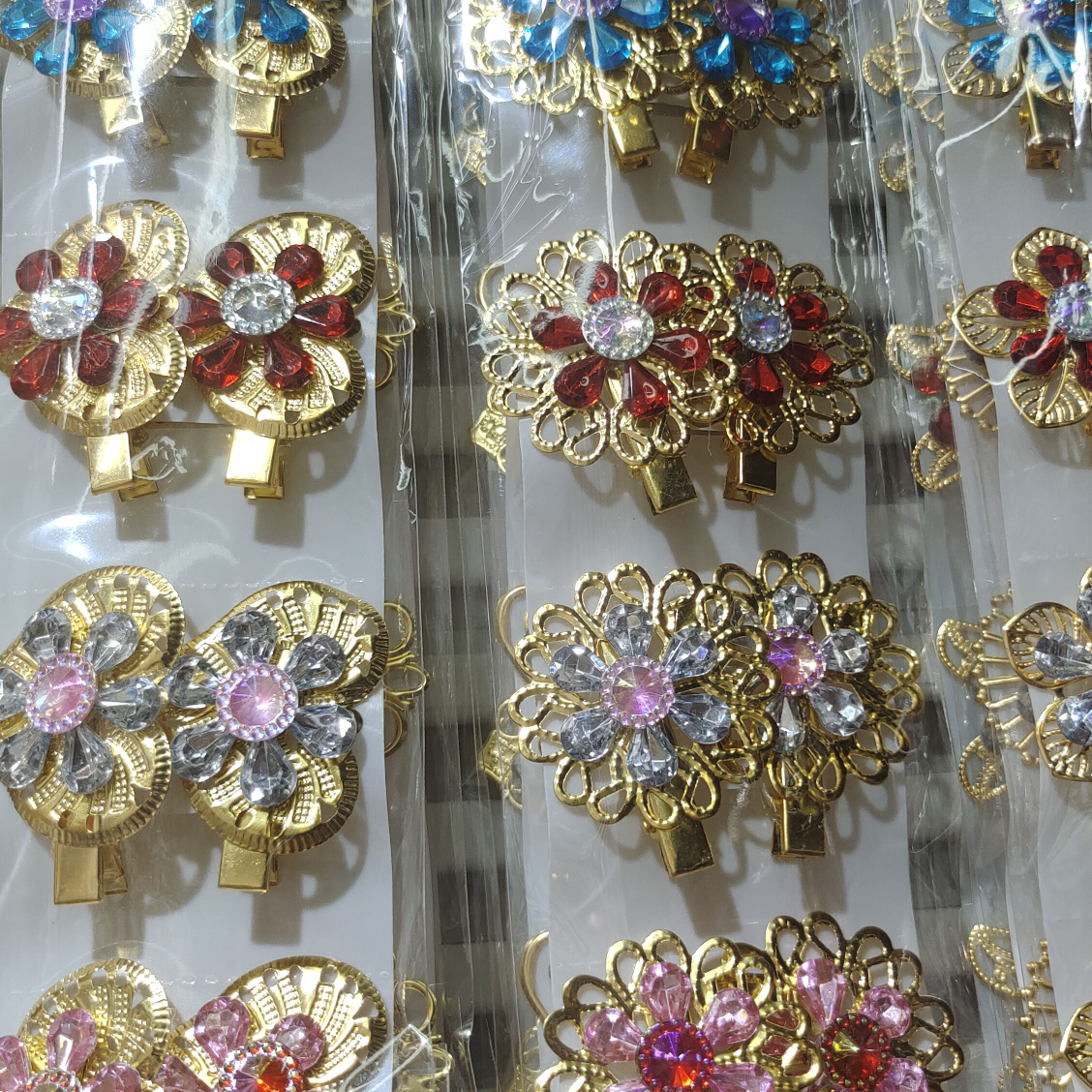 Metal gold square hair clips, headwear and hair accessories