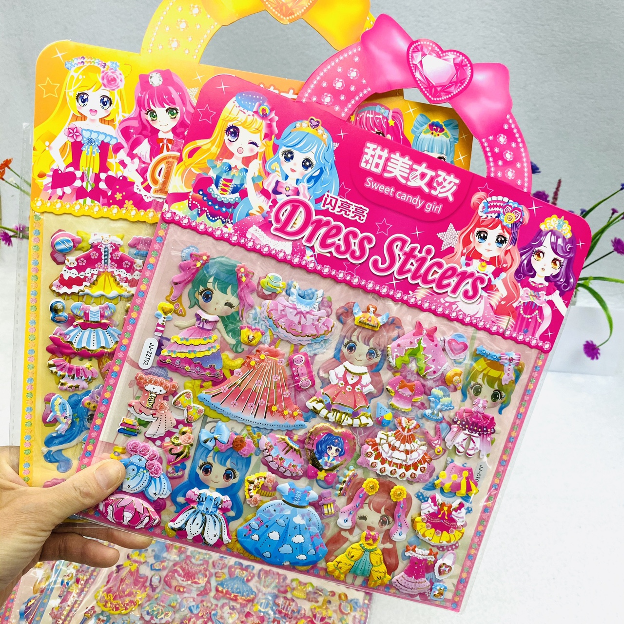 Two-layer three-dimensional dress-up bubble stickers