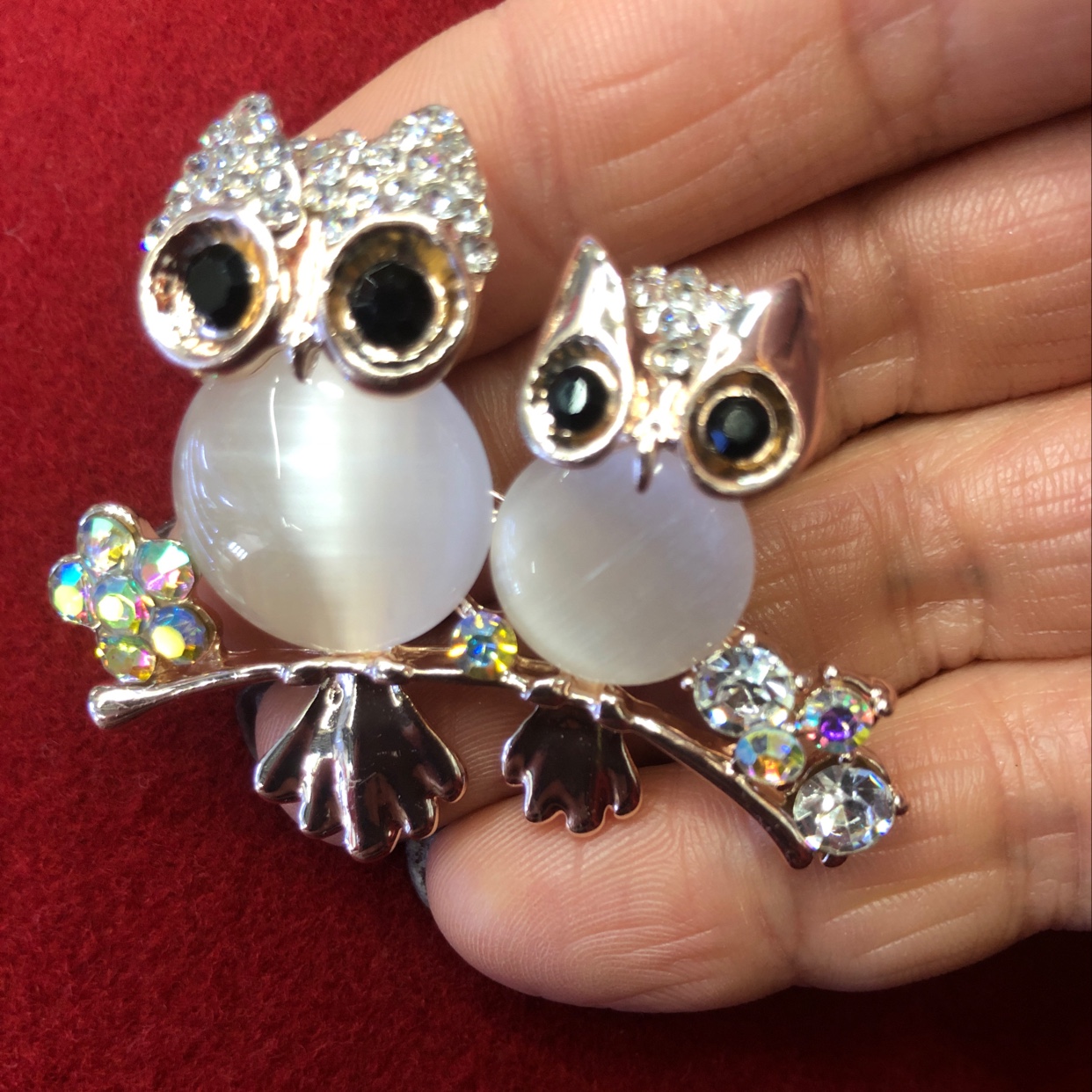 亲子猫头鹰胸针详情图2