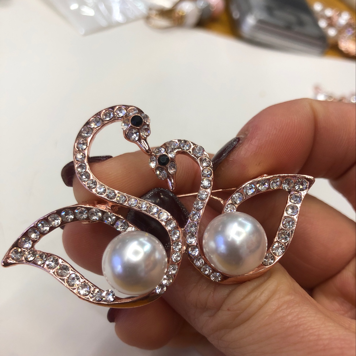 大小天鹅胸针详情图3