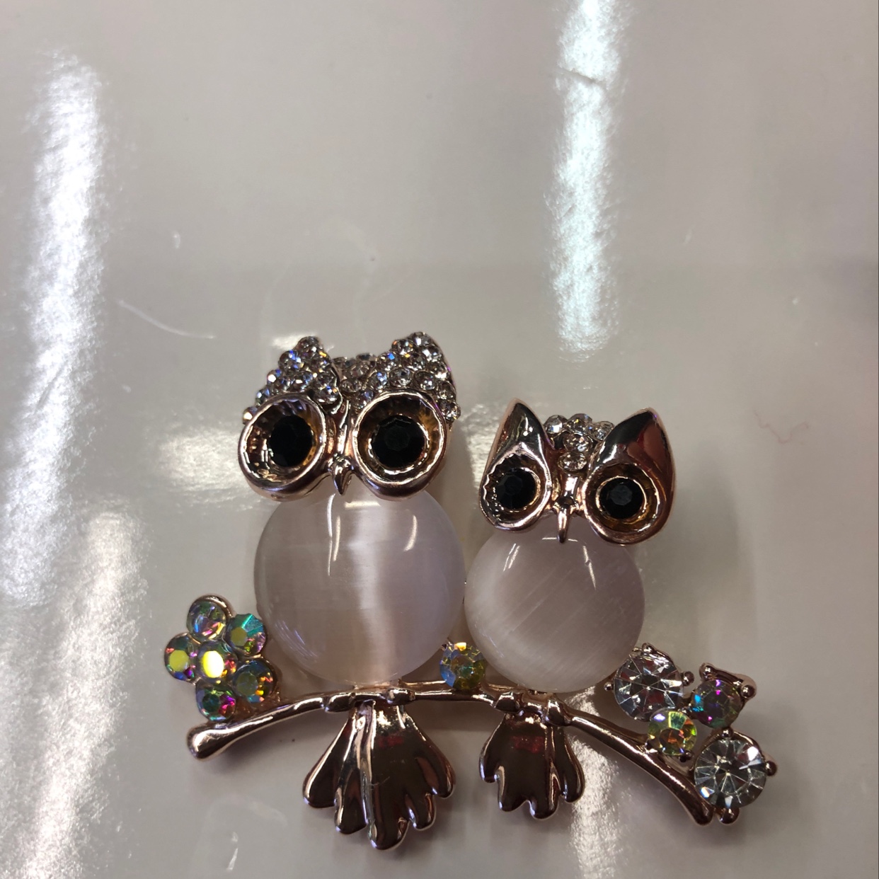 亲子猫头鹰胸针产品图