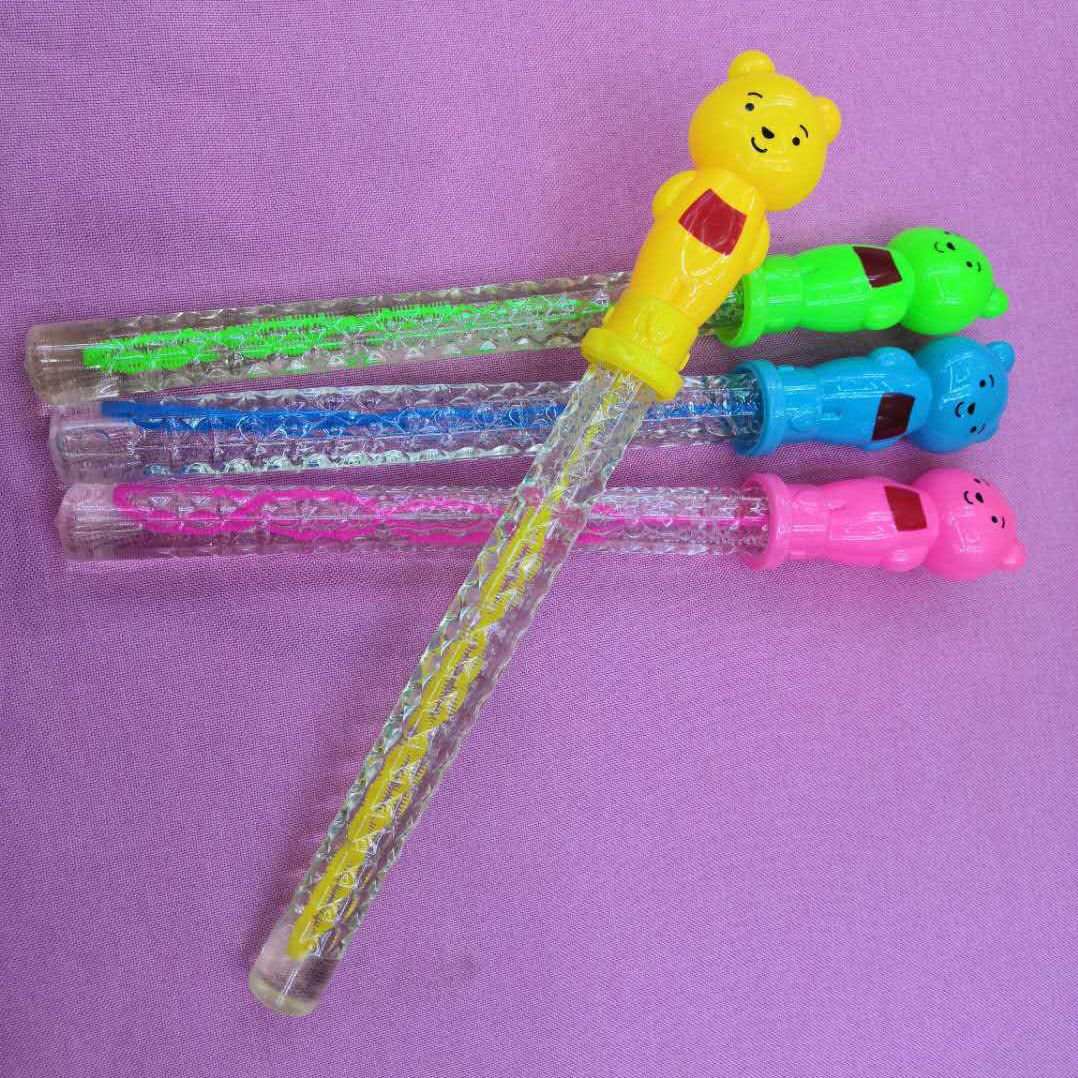 37 cm cartoon bear bubble stick, traditional nostalgic toy, children's bubble-blowing toy, bubble water Specification image
