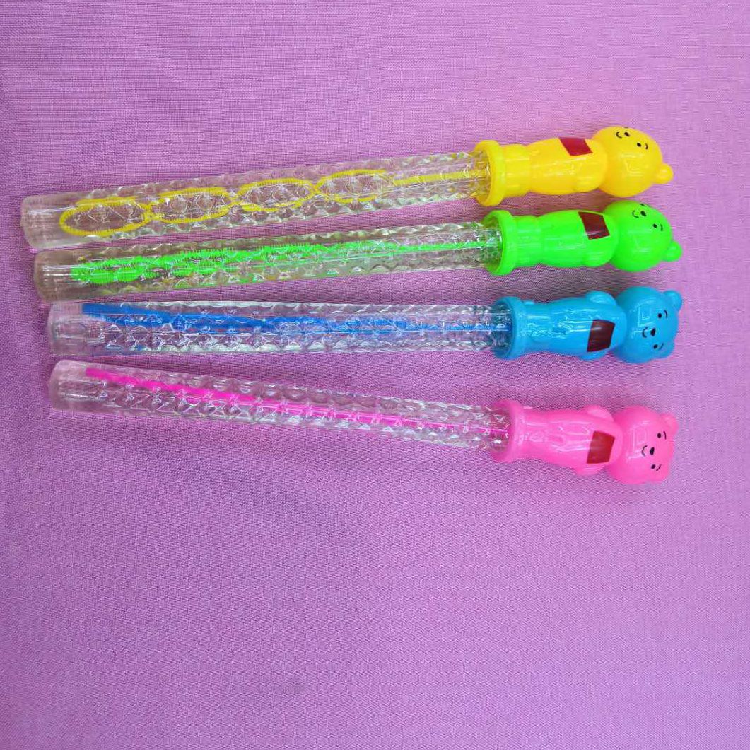 37 cm cartoon bear bubble stick, traditional nostalgic toy, children's bubble-blowing toy, bubble water