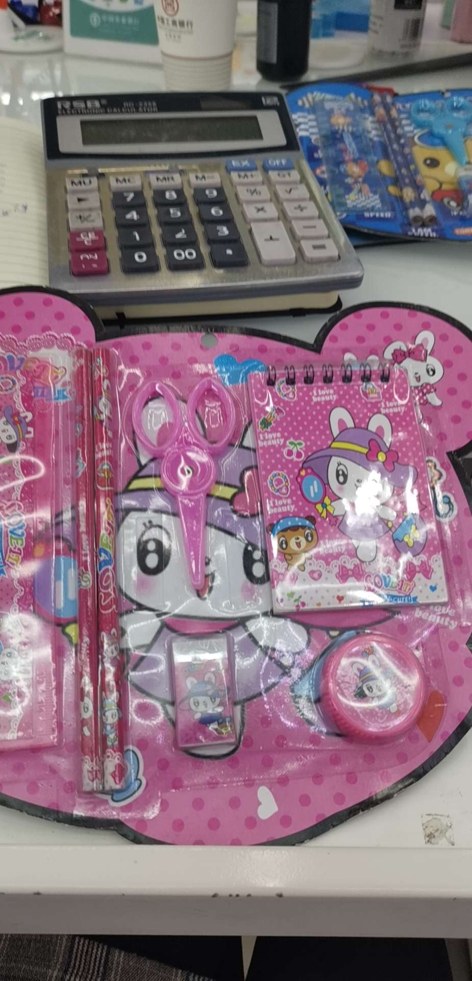 Cartoon stationery set, 7-piece set of combination stationery detail image 2