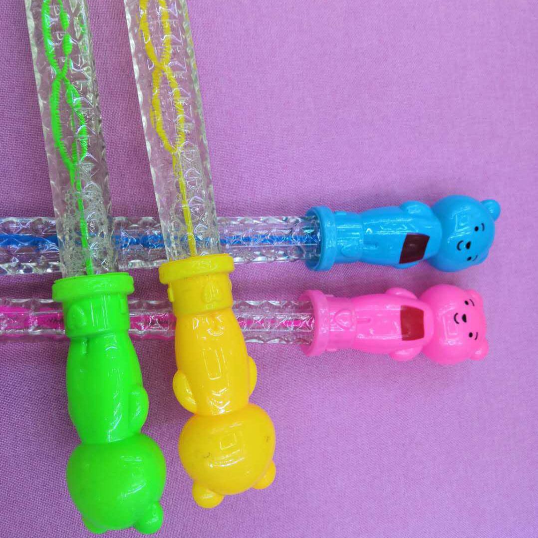 37 cm cartoon bear bubble stick, traditional nostalgic toy, children's bubble-blowing toy, bubble water details Picture