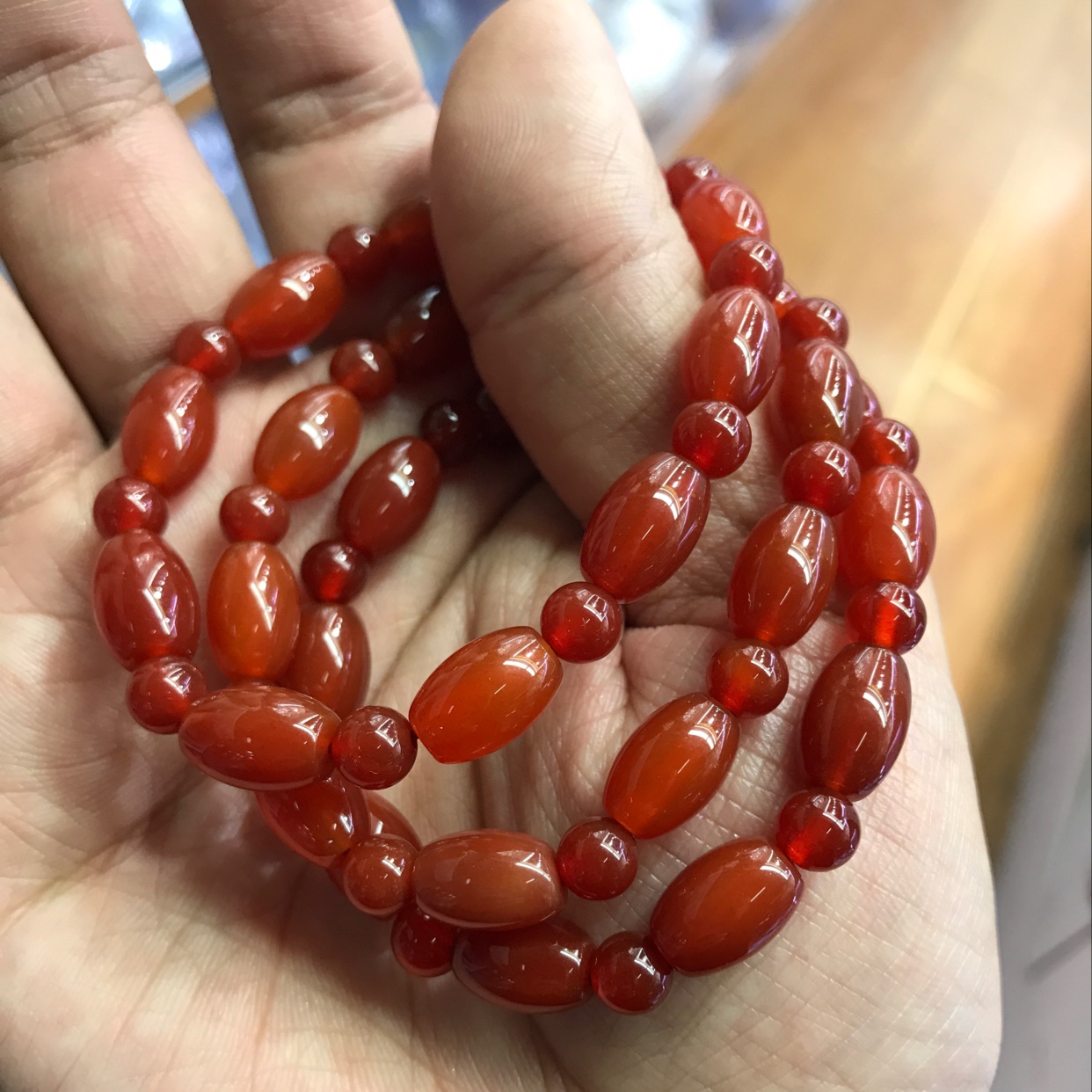 Handcrafted agate bracelets details Picture