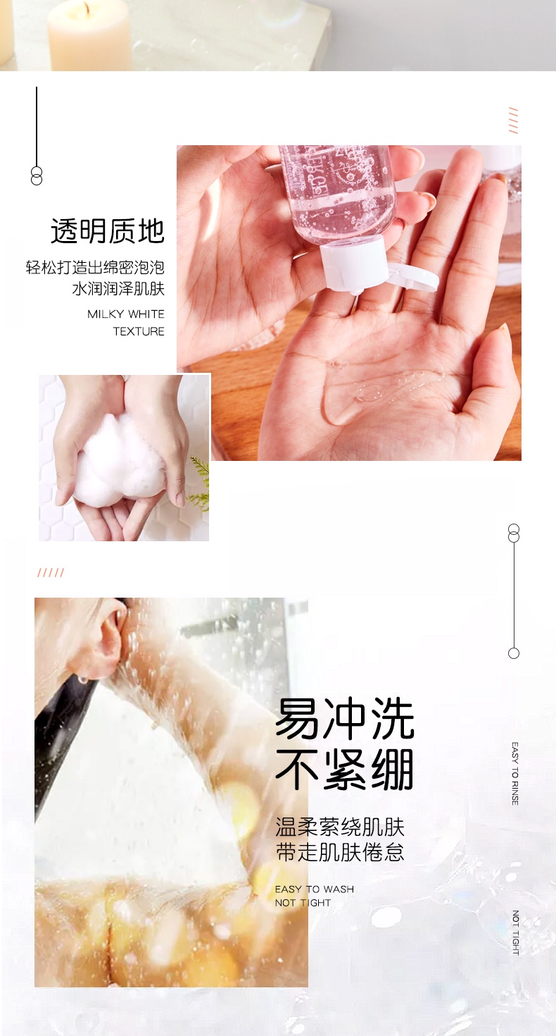 TUZ烟酰胺香氛洗沐护礼盒三件套洗发乳护发乳沐浴乳纯香樱花/云动仓兰味温和滋养护肤详情图13