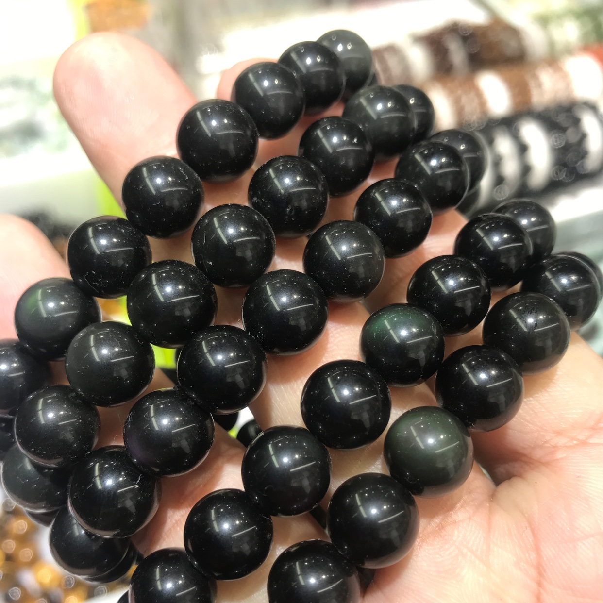 18 Obsidian Seven-color Eye 10mm bracelet Specification image