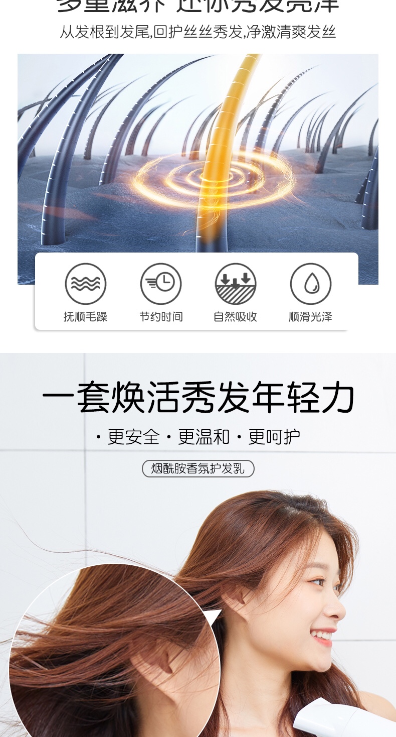 TUZ烟酰胺香氛洗沐护礼盒三件套洗发乳护发乳沐浴乳纯香樱花/云动仓兰味温和滋养护肤详情图10