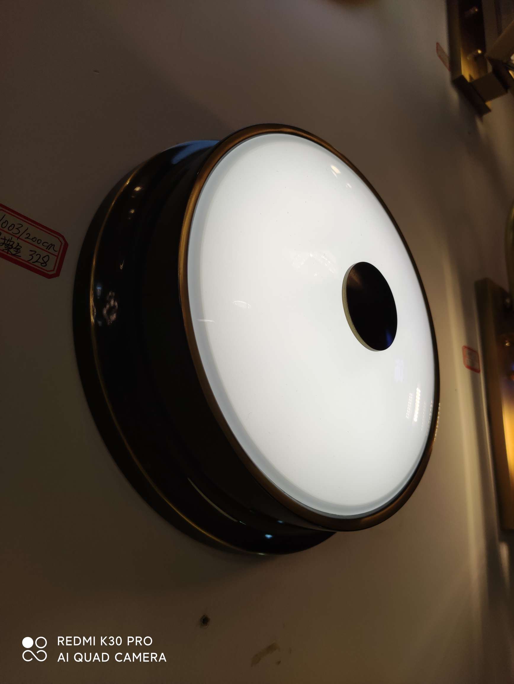 1003/200Cm黑擦金铜+玻璃罩白底实物图