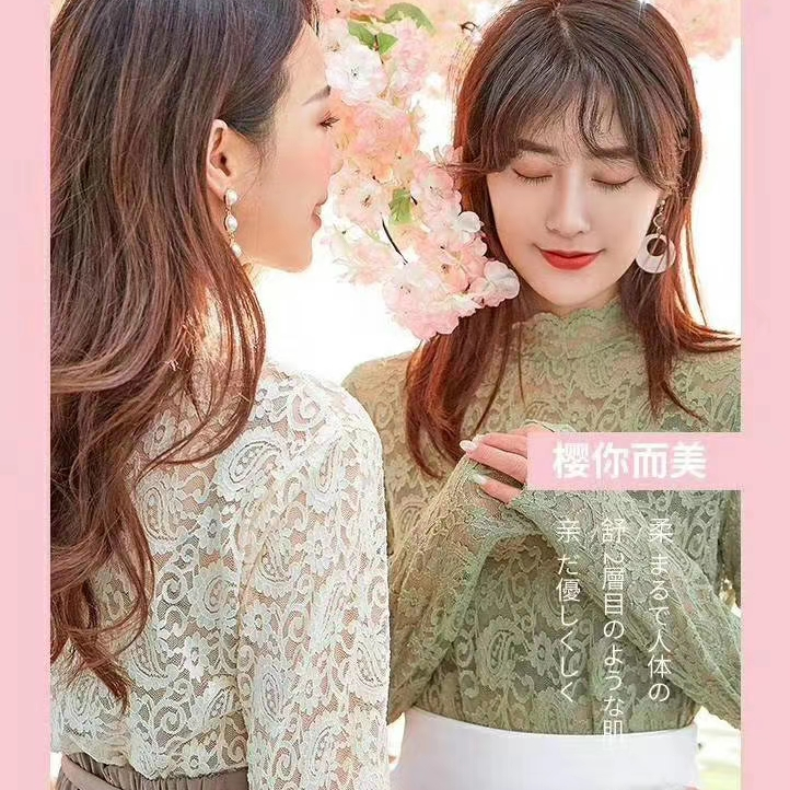 网红腰果花蕾丝衫