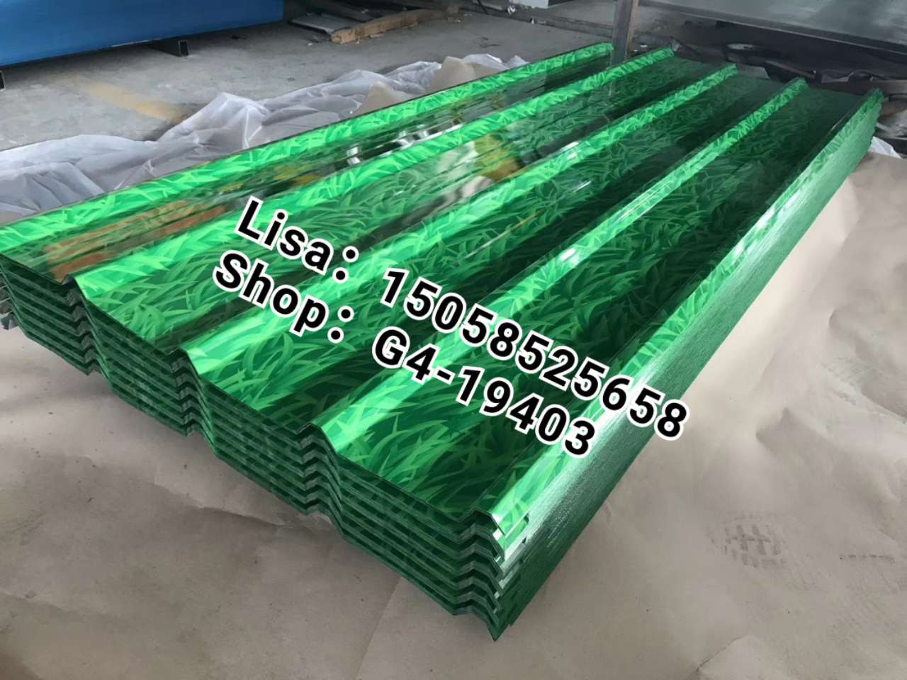 出口竹叶梯形瓦 铁皮细节图