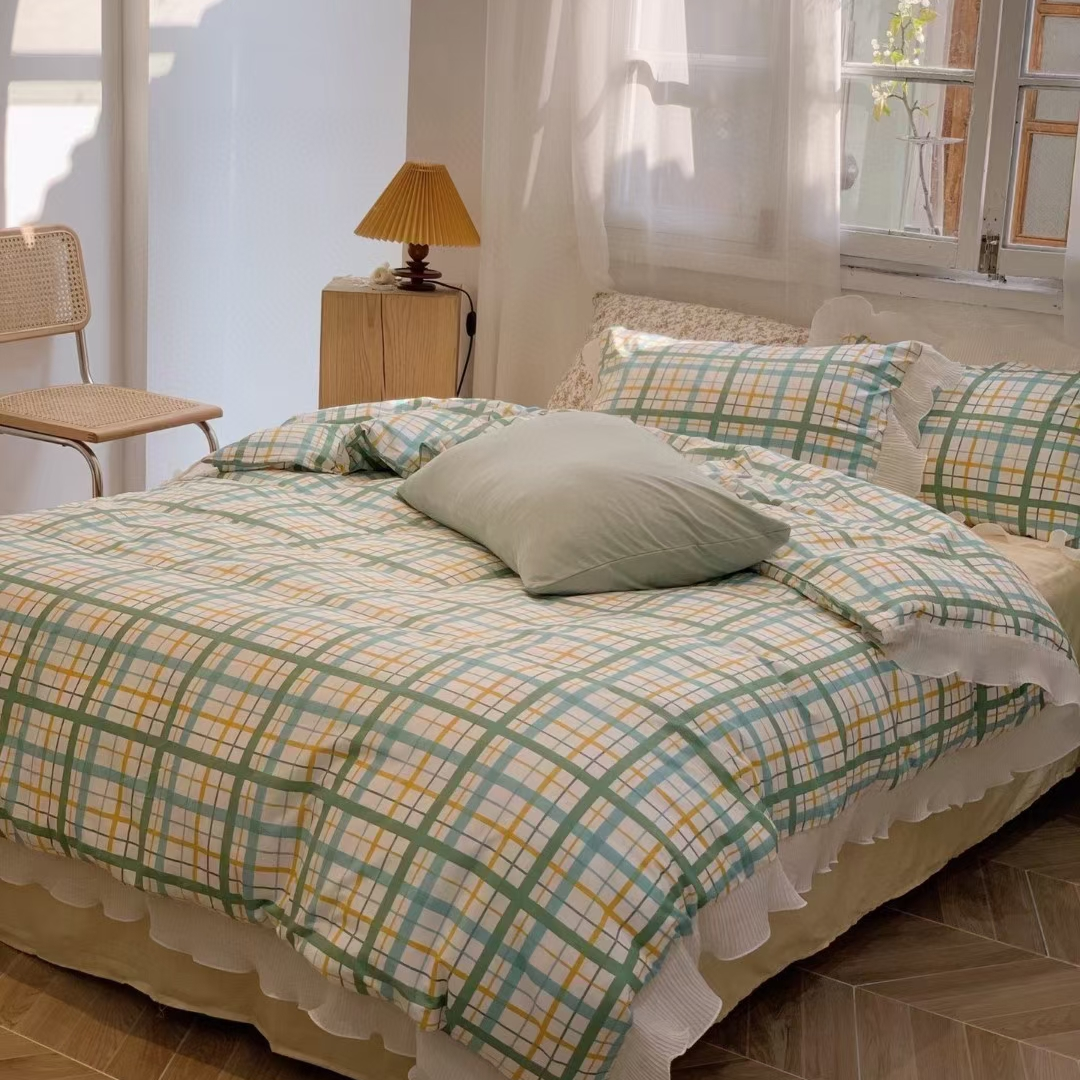 🌷韩系ins奶油格子全棉套件🌷
温柔甜美系|可甜可盐🎀
Have a good sleep💤
👍强烈推荐‼️