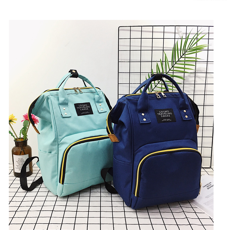 工厂妈咪包大容量多功能时尚双肩母婴包防水产妇奶瓶尿片背包定制