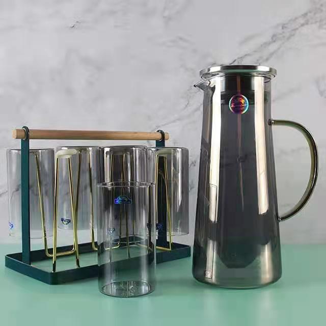 高鹏硅玻璃耐热玻璃明火可加热玻璃泡茶壶杯果汁壶杯