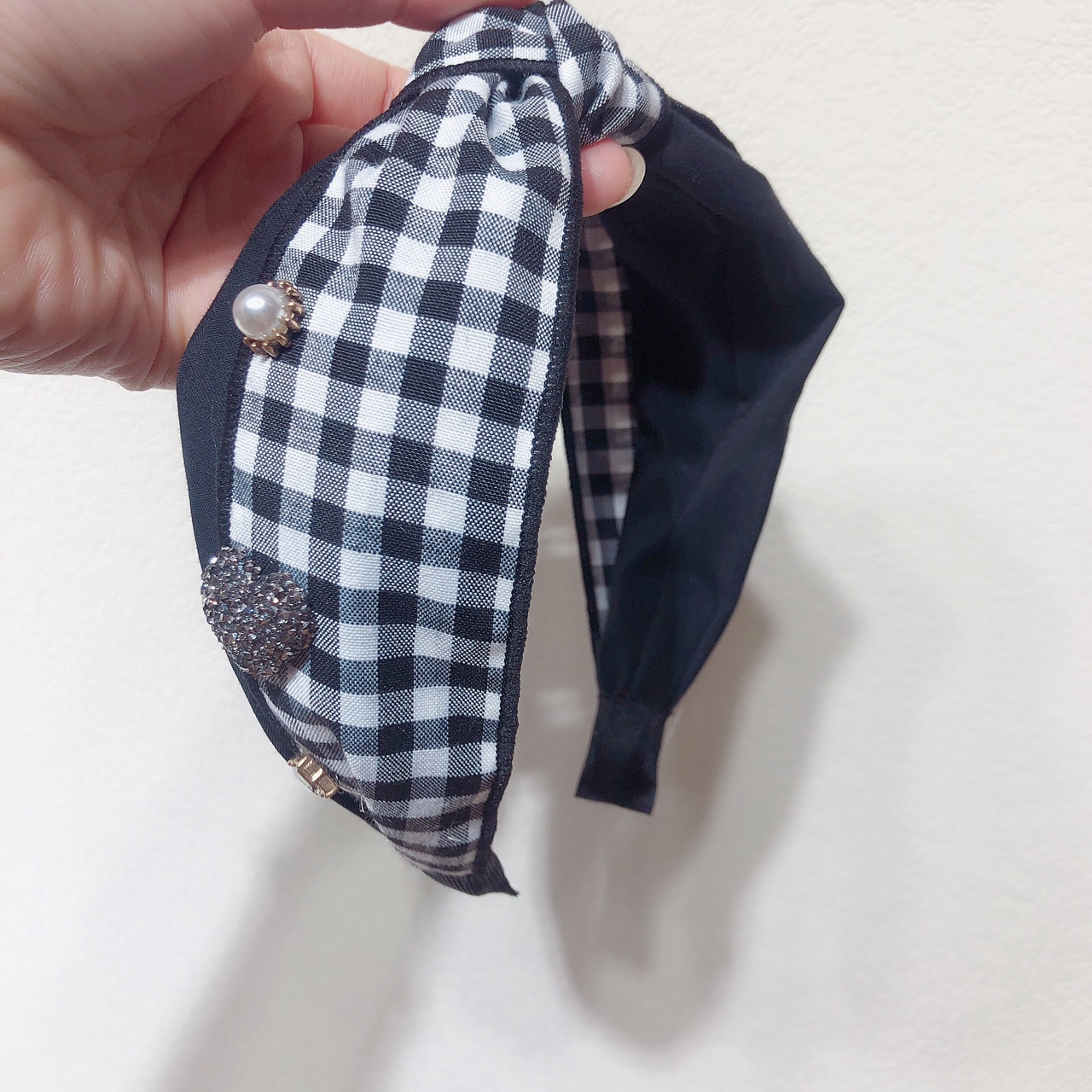 热销新款发饰时尚百搭简约发带头箍优雅发箍韩版手工打结布艺发箍格子发箍