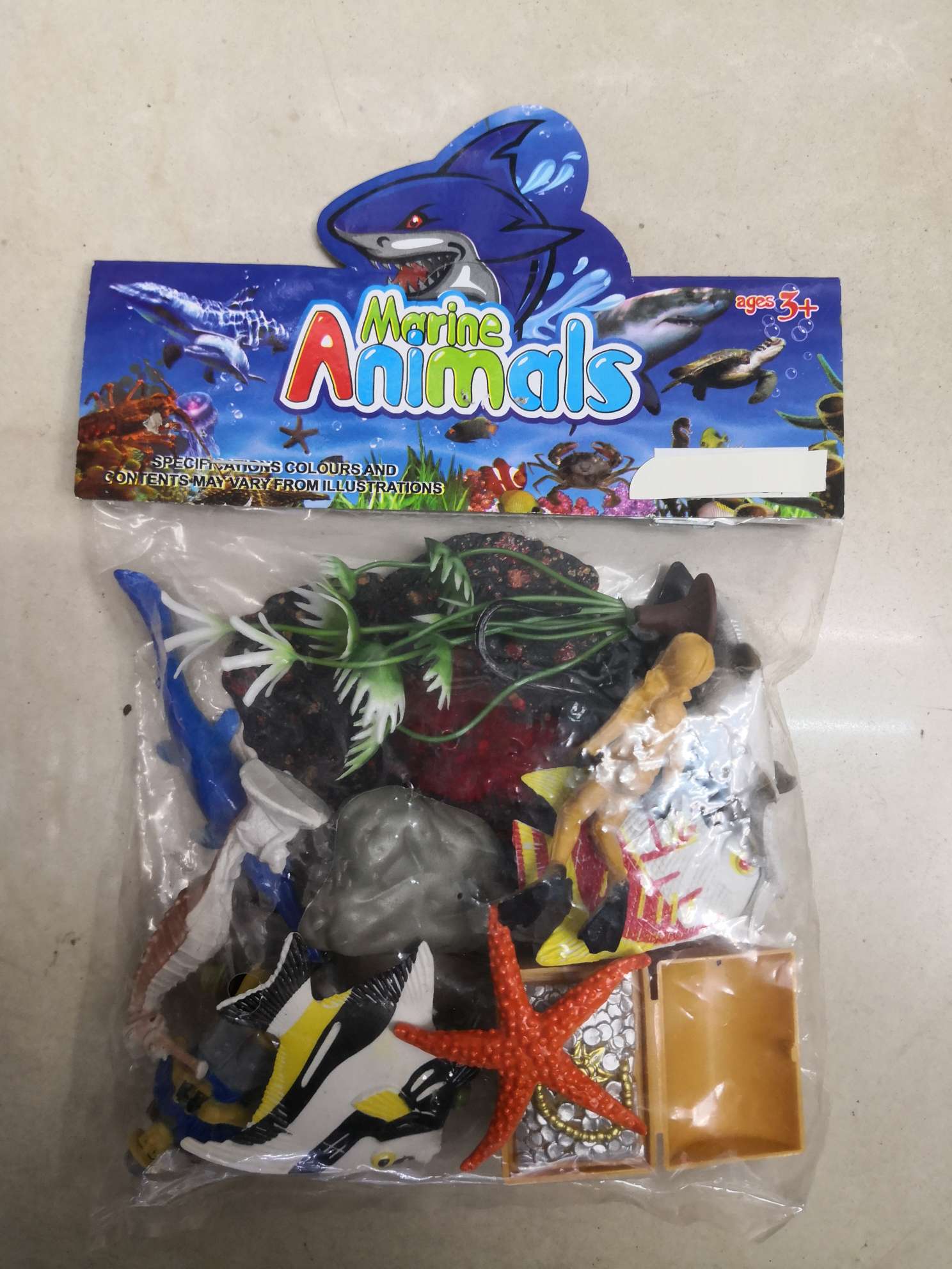 彩色卡头海洋小动物细节图