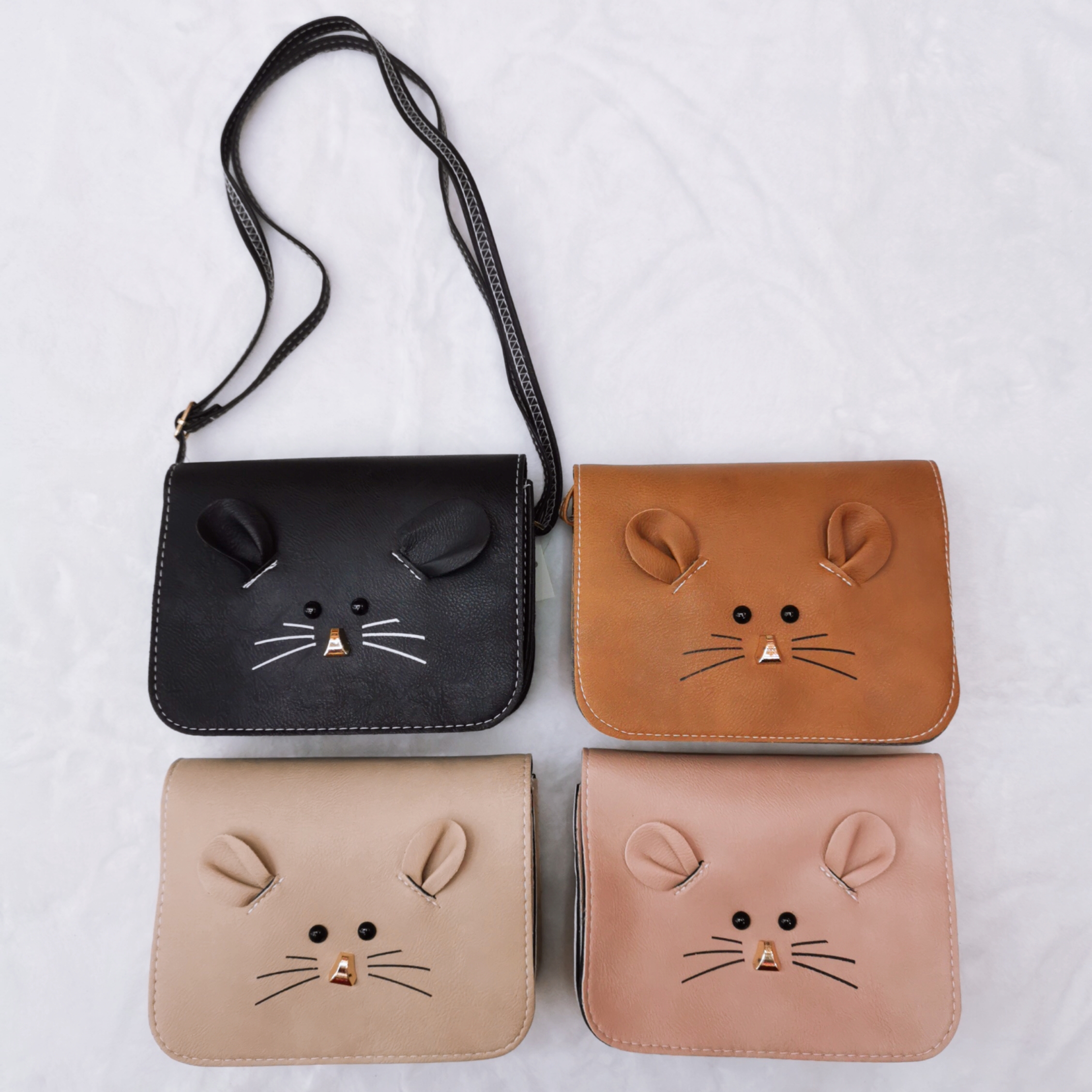 Cute little animal crossbody bag girls shoulder bag tofu bag small square bag available thumbnail