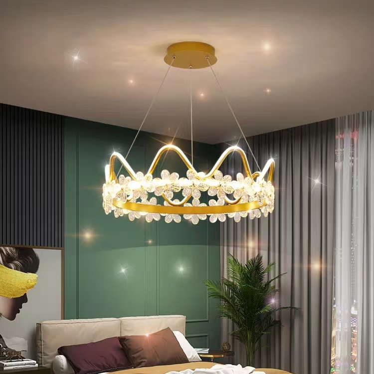 Nordic-style lighting fixtures, living room chandeliers, simple, modern and elegant, home dining room lamps, creative and individual, bedroom crown lamps