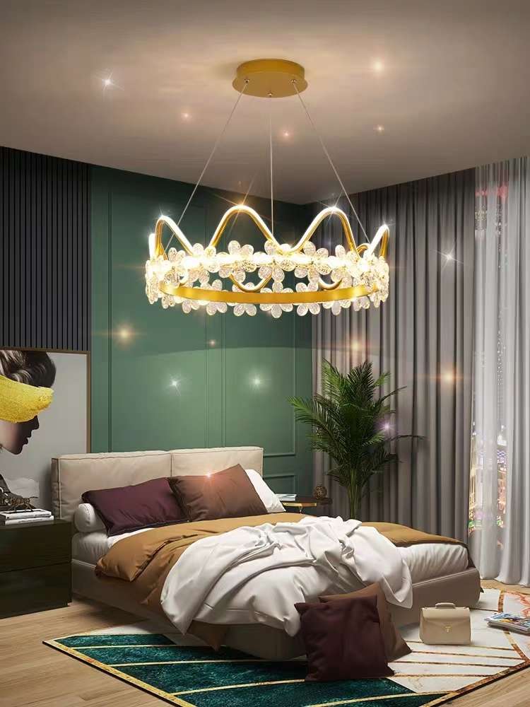 Nordic-style lighting fixtures, living room chandeliers, simple, modern and elegant, home dining room lamps, creative and individual, bedroom crown lamps Specification image