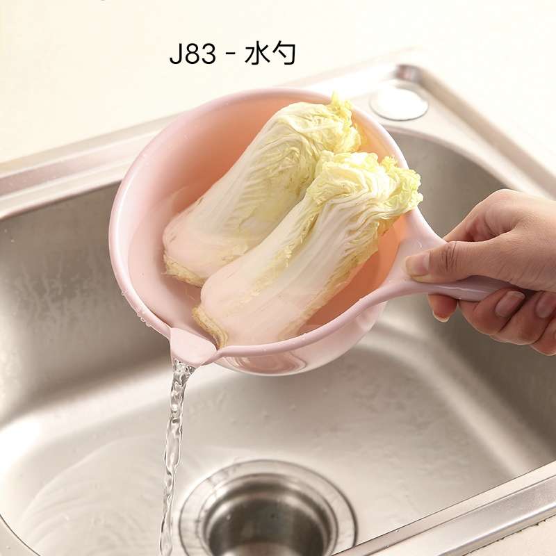 J83－水勺 加厚塑料水瓢厨房长柄打水勺水洗头杯冲水洗澡瓢详情图3