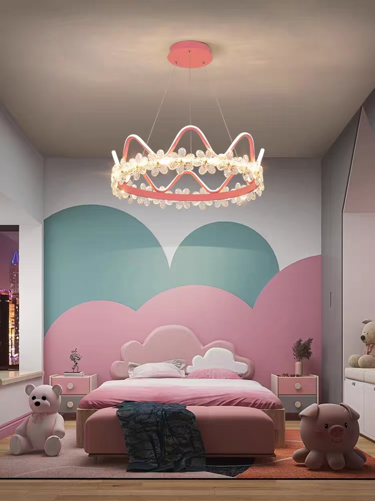 Nordic-style lighting fixtures, living room chandeliers, simple, modern and elegant, home dining room lamps, creative and individual, bedroom crown lamps details Picture