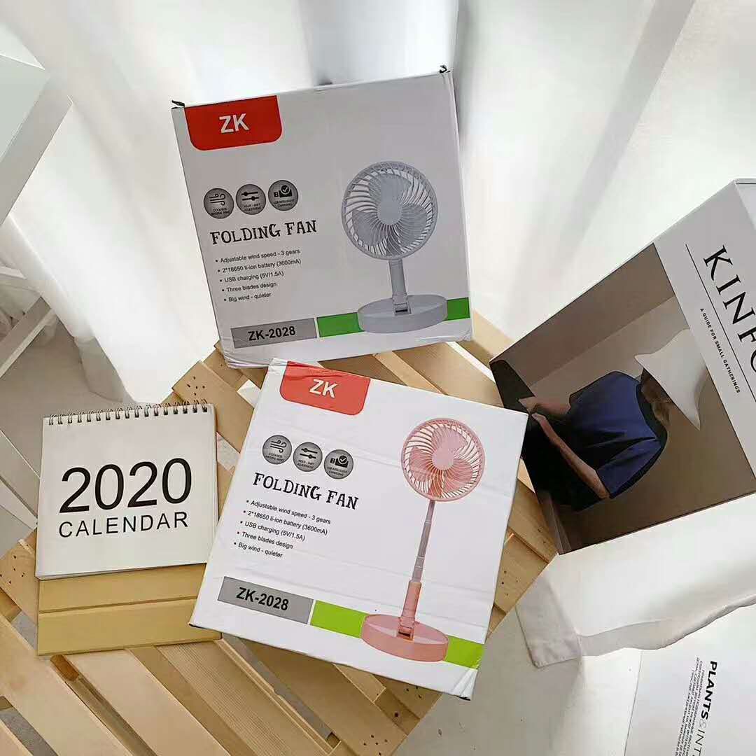 折叠风扇便携收纳家用台式落地创意风扇高低抽拉伸缩迷你USB充电详情图5