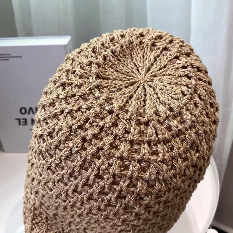 ins风简约百搭日系小众黑色水桶帽女镂空透气遮阳渔夫帽钟型盆帽详情图3