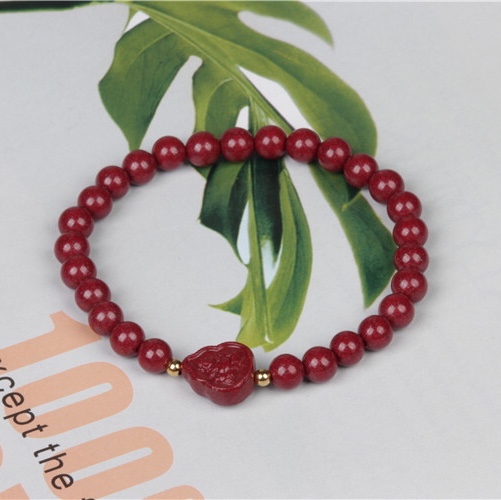 Cinnabar 6-meter single-loop bracelet