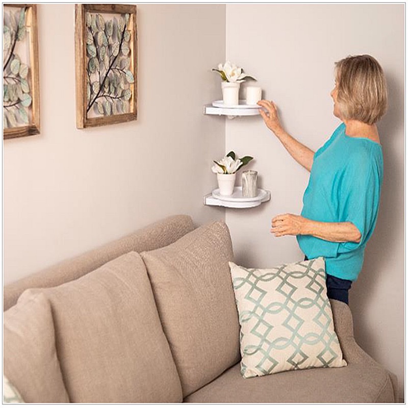 Instahang Rotating Shelf, bathroom and kitchen rotating triangular storage rack, wall-mounted non-drilling rack detail image 5