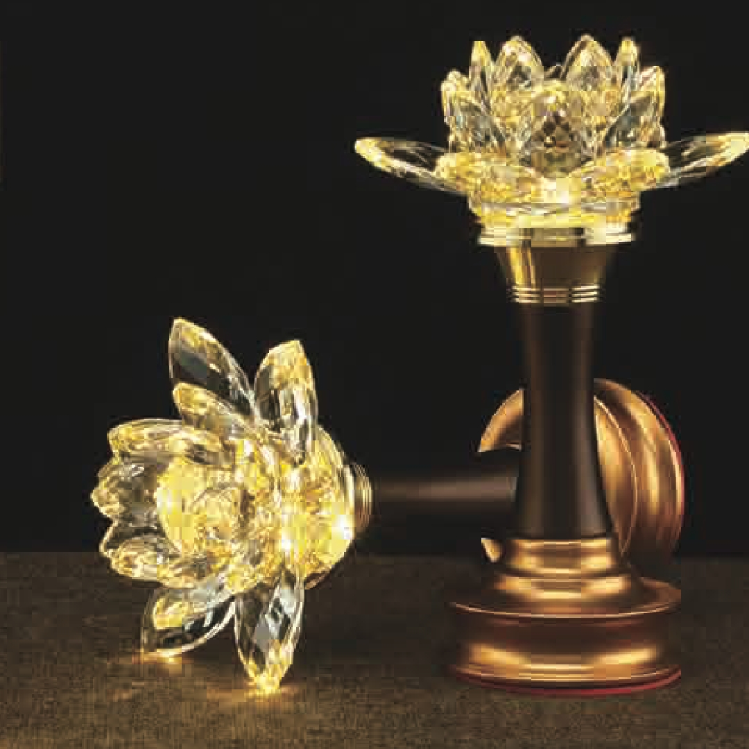 水晶莲花灯22㎝图