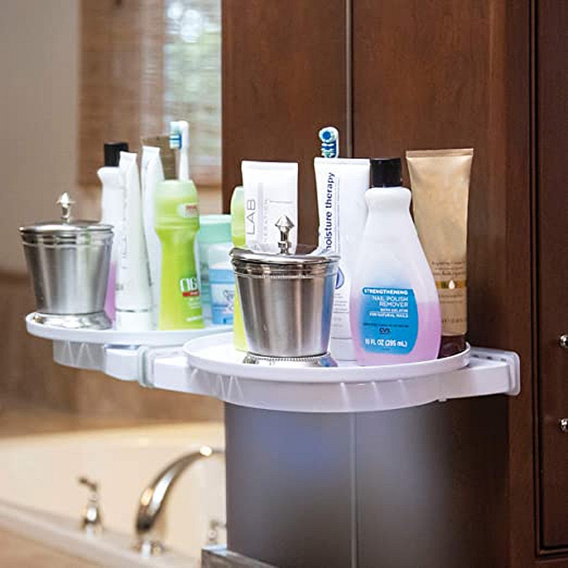 Instahang Rotating Shelf, bathroom and kitchen rotating triangular storage rack, wall-mounted non-drilling rack detail image 4