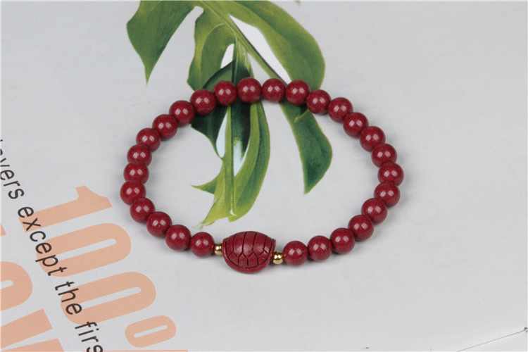 Cinnabar 6-meter single-loop bracelet detail image 7