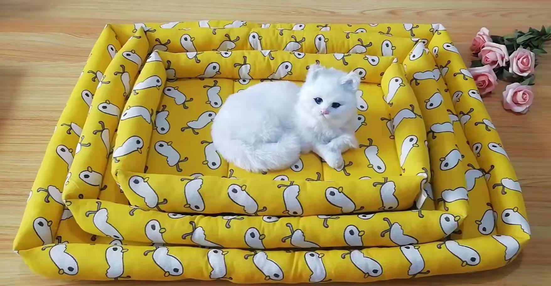 宠物宝宝套窝100套混批起！一个全亚麻，一个带藤席，都是套三的，都有10个花色，全可以混色混批！详情图5