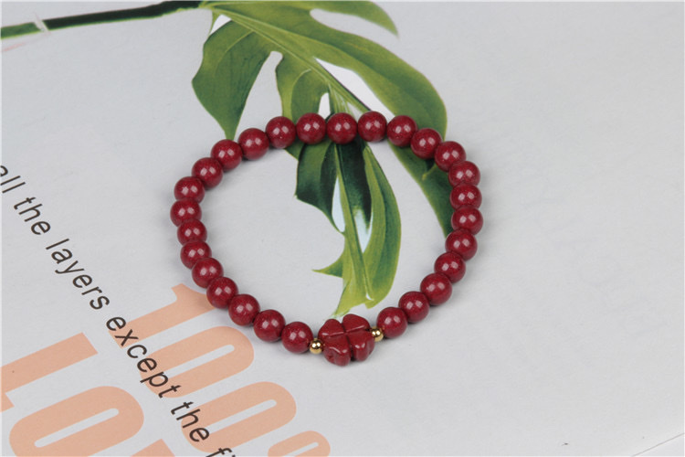 Cinnabar 6-meter single-loop bracelet detail image 3